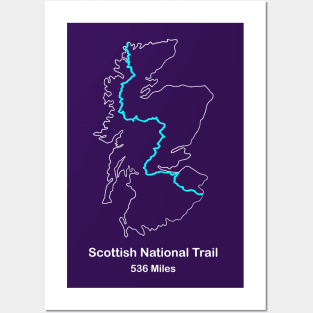 Route Map of the Scottish National Trail Posters and Art